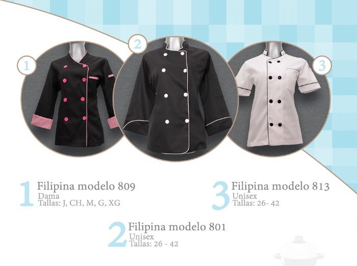 Filipinas y pantalones para chef 
